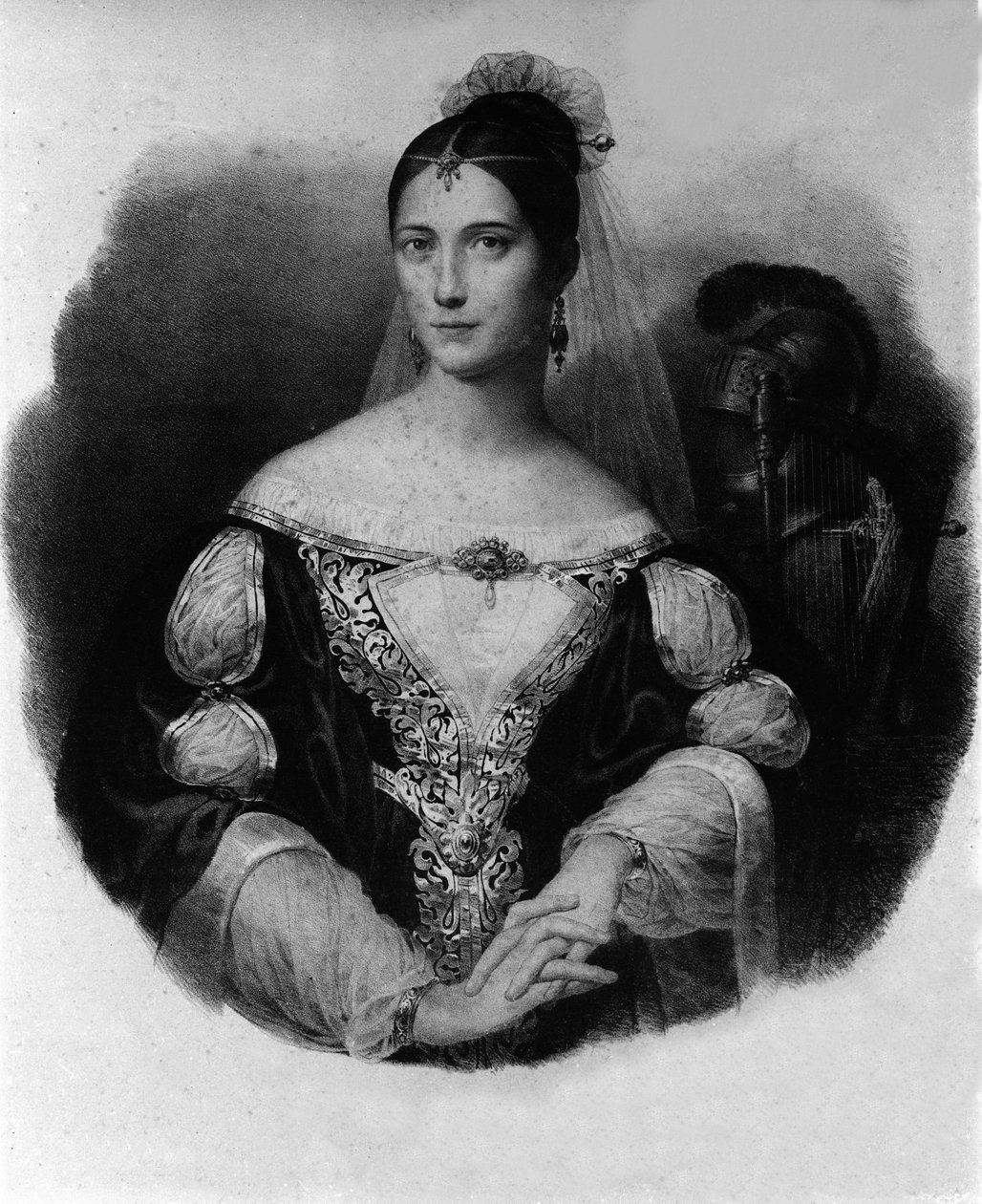 Maria Garcia, a Malibran (1808-1836) énekesnőként ismert portréja. alkotó: Unknown artist