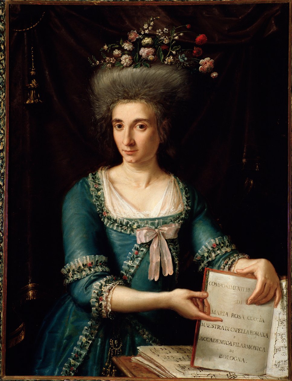 Maria Rosa Coccia (1759-1833) olasz csembalóművész és zeneszerző portréja Anonymous festmény. 1800 kb. Bologna, polgári bibliográfiai múzeum alkotó: Unknown artist