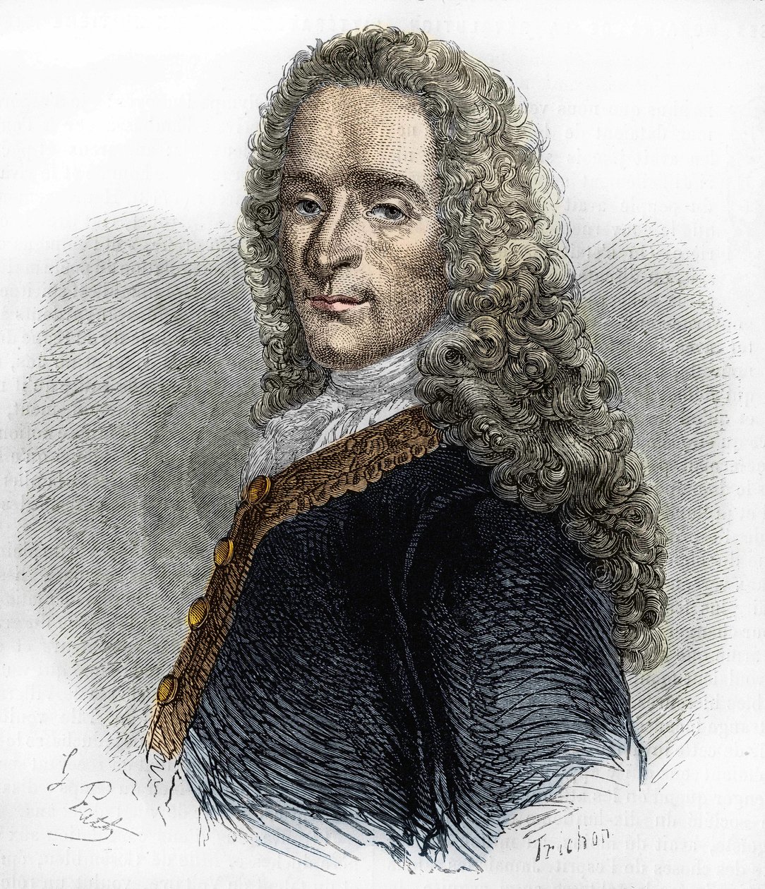 Marie-François Arouet de Voltaire (1695-1778) francia író portréja. alkotó: Unknown artist