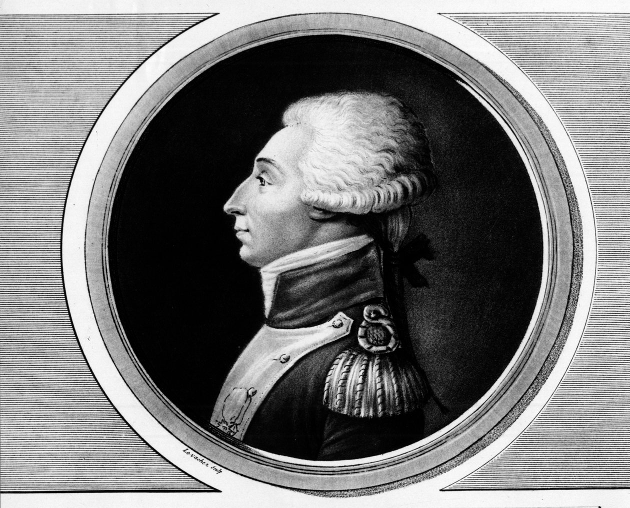 Marie Gilbert Mottier, de La Fayette márki portréja ((Lafayette alkotó: Unknown artist