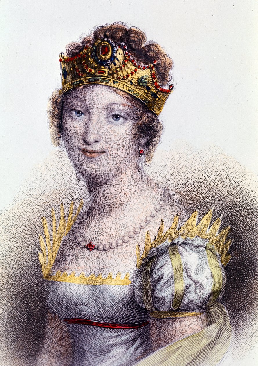 Marie Louise pármai hercegnő, a franciák császárné hitvese portréja (metszet alkotó: Unknown artist