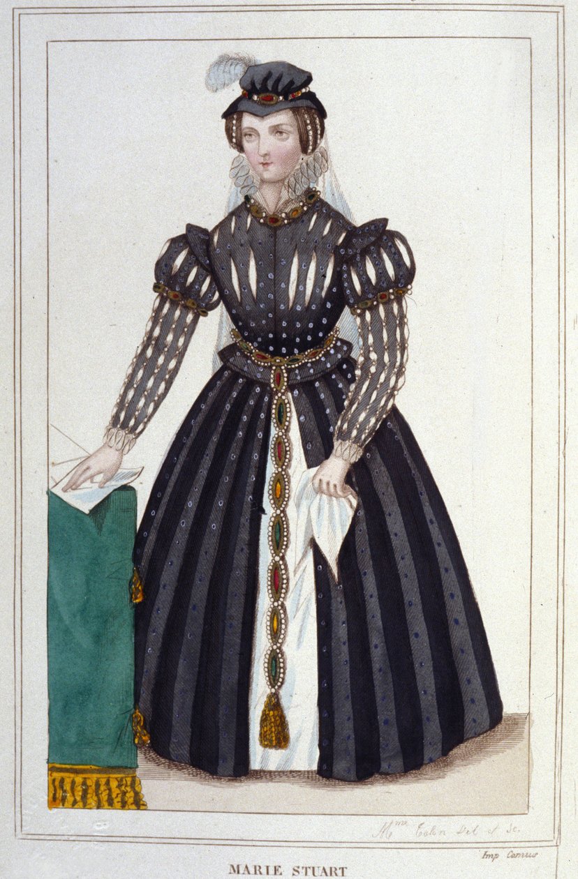 Marie Stuart portréja (1542 - 1587) 1830-as metszet alkotó: Unknown artist