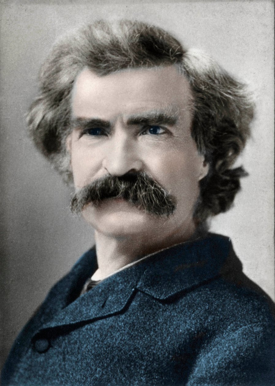 Mark Twain portréja (Samuel Langhorne Clemens) (1835-1910) amerikai író alkotó: Unknown artist