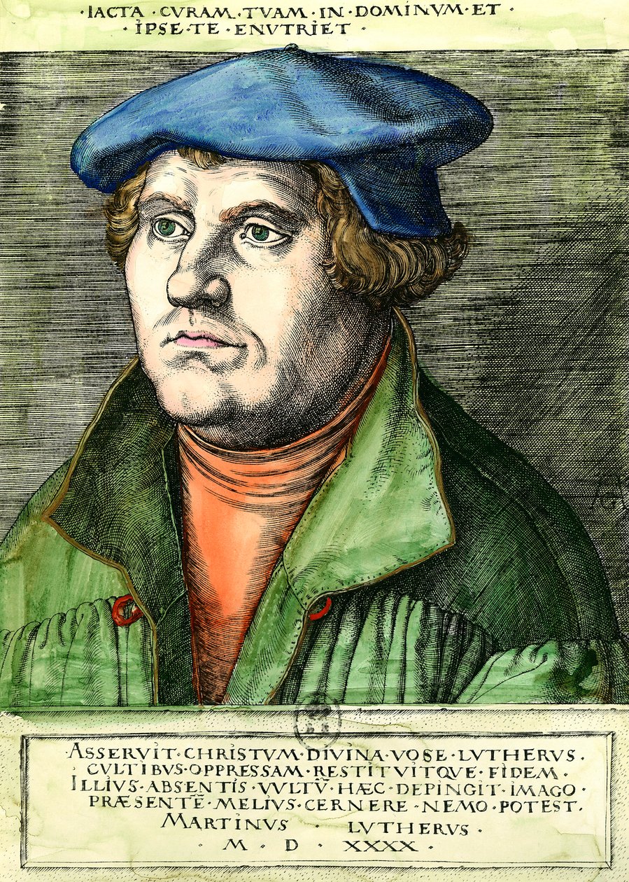 Luther Márton (1483-1546) német vallásreformátor portréja 16. századi metszet Magángyűjtemény alkotó: Unknown artist