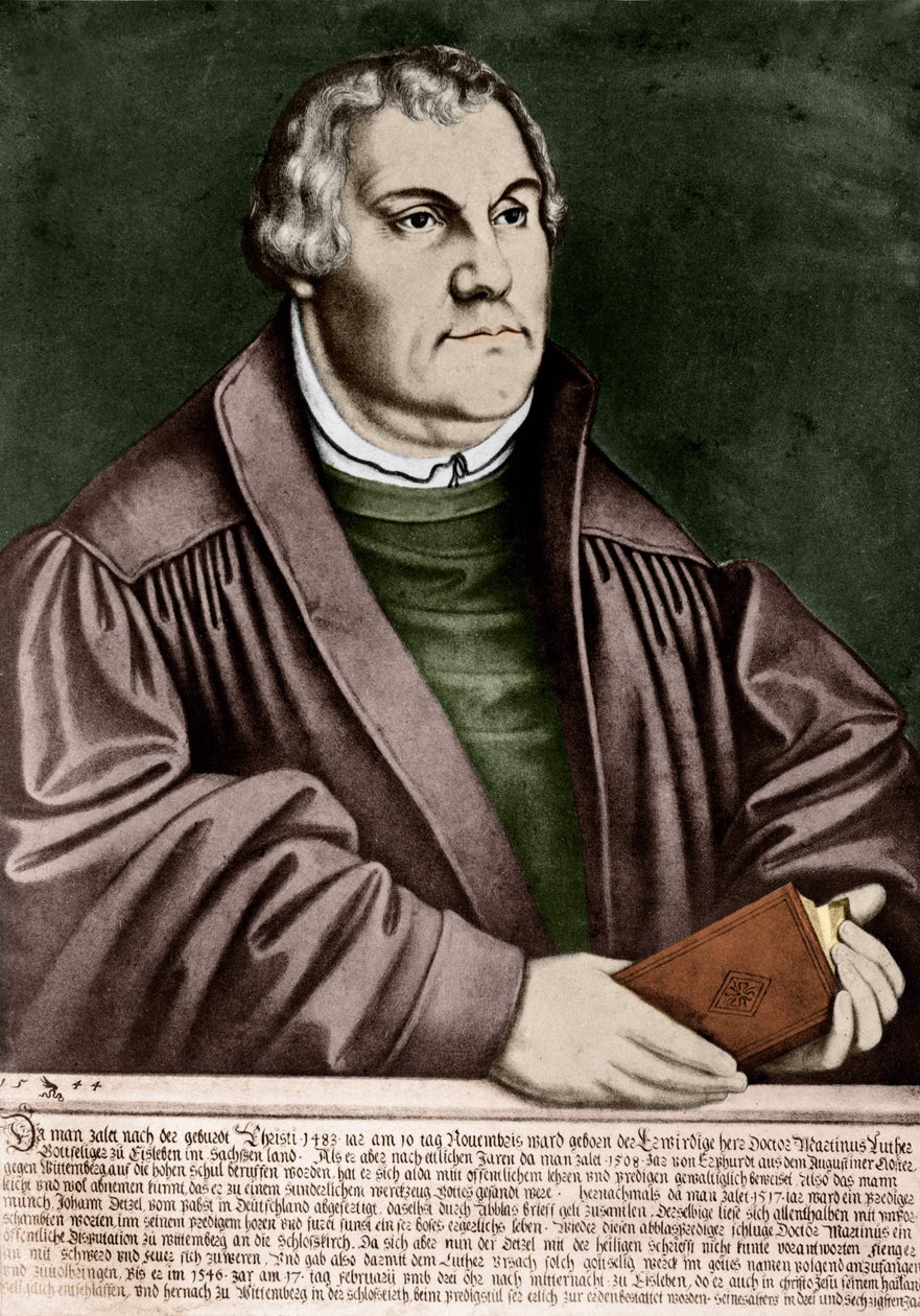Luther Márton (1483 - 1546) portréja - Metszet 1544 alkotó: Unknown artist