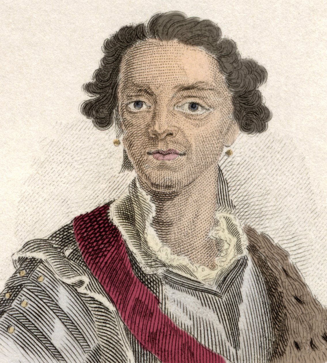 Szászországi Maurice (Hermann Moritz) (1696-1750) portréja, akit „Szászország grófjának” vagy „Raute grófjának” neveznek, francia condottiere és marechal tábornok. századi metszet. alkotó: Unknown artist