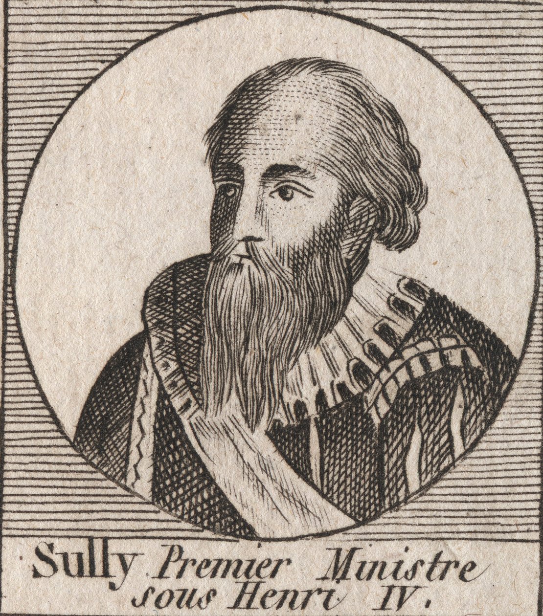 Bethune Maximilianus (1559-1641), Sully hercege, IV. Henrik minisztere – Bethune Maximilianusa, Sully első hercege, hűséges jobbkeze, aki IV. Henrik francia királyt segítette – portréja az „Instruction sur l