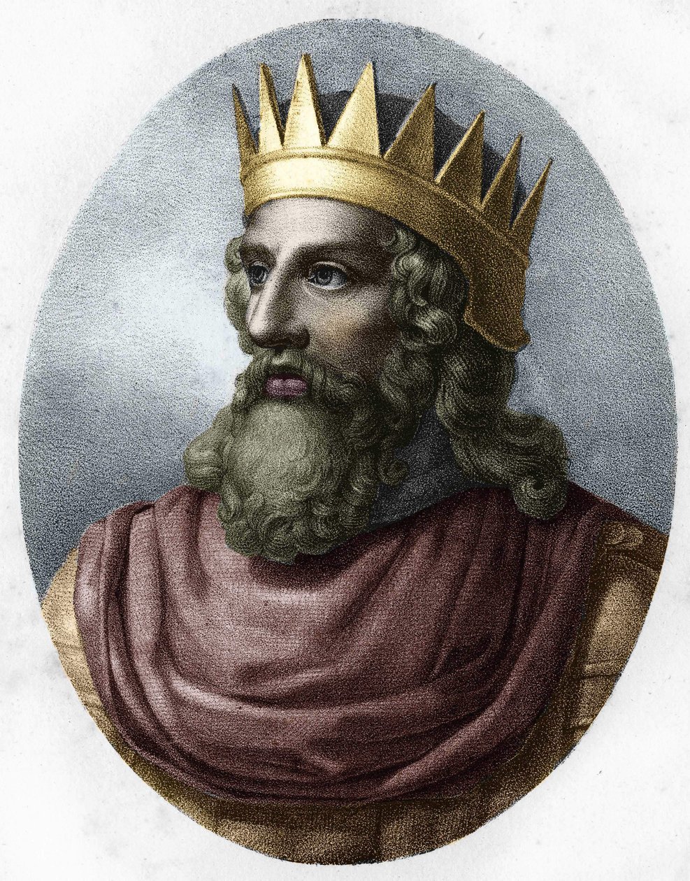 Merovech portréja (448-458. v.). alkotó: Unknown artist