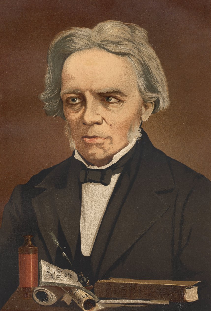 Michael Faraday portréja. Brit fizikus és kémikus (Newington, Surrey alkotó: Unknown artist