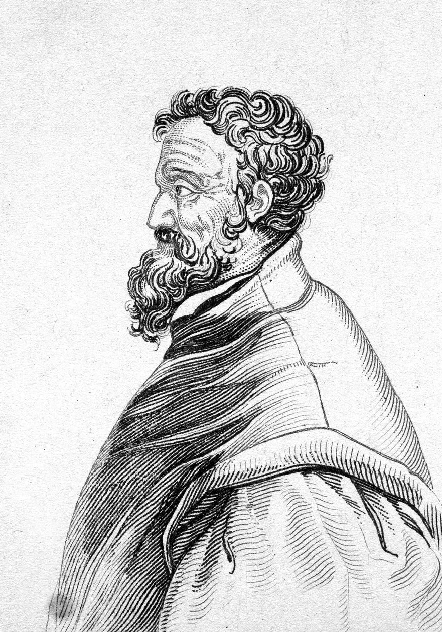 Michelangelo Buonarroti dit Michel Ange portréja (Michelangelo vagy Michelangelo alkotó: Unknown artist