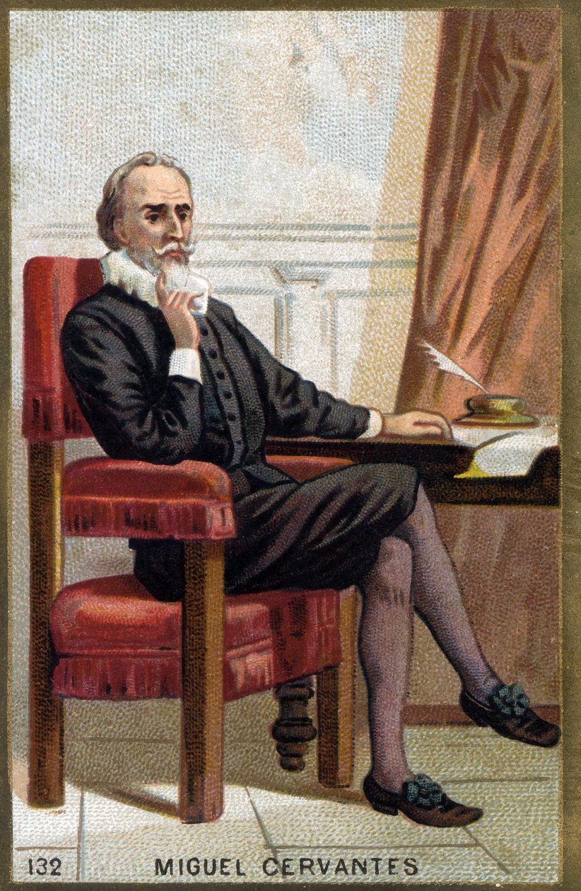 Miguel Cervantes Saavedra, franciául ismert Cervantes (1547 - 1616) spanyol író portréja. századi kromolitográfiája. Miguel Cervantes Saavedra, franciául ismert Cervantes (1547 - 1616) spanyol író portréja. A 19. kromolitográfiája alkotó: Unknown artist