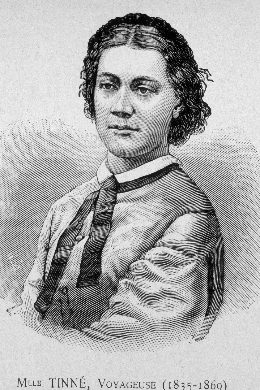 Tinné utazó kisasszony portréja (1835 - 1869) - grav. 19. század alkotó: Unknown artist