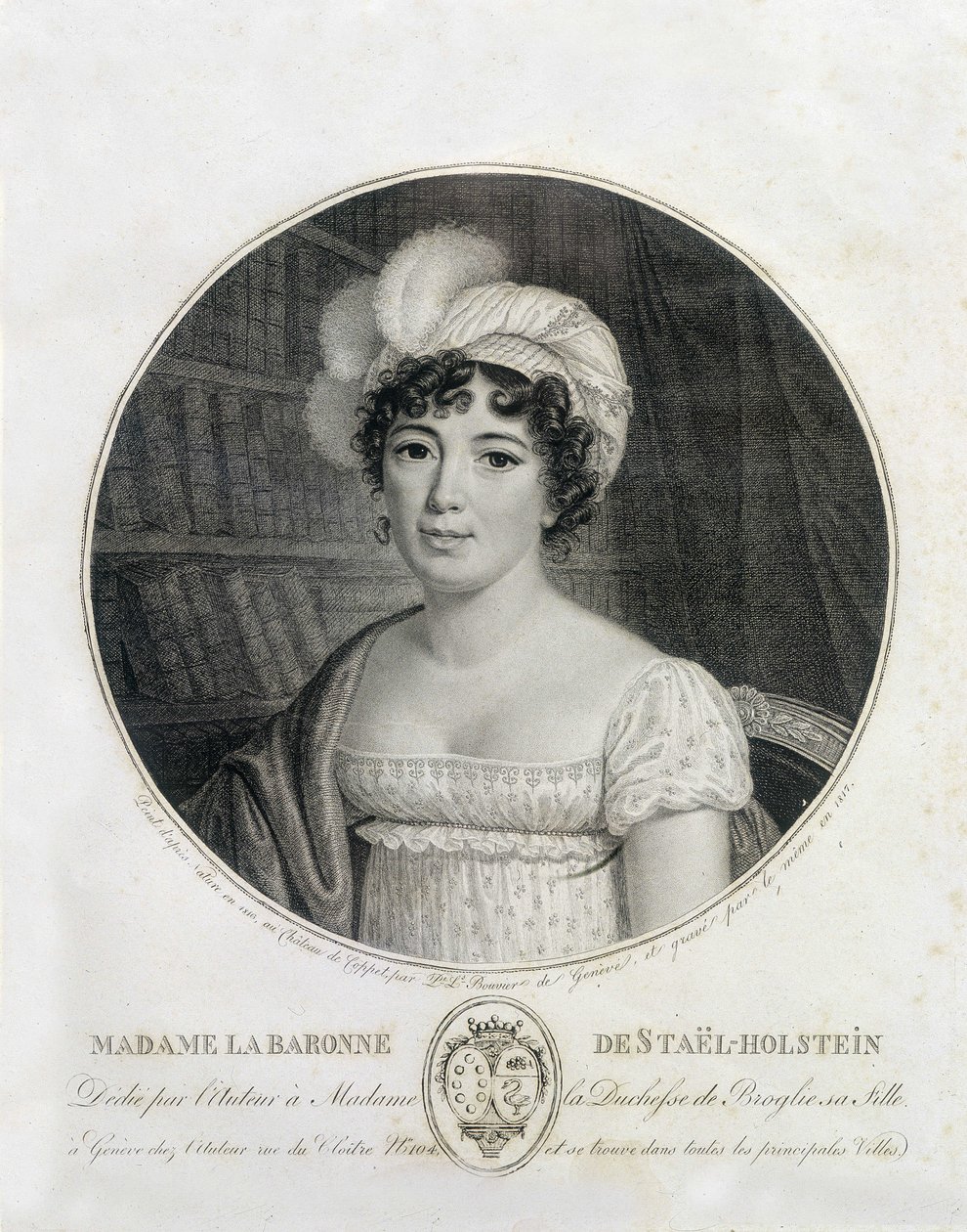 Madame de Staël portréja - metszet alkotó: Unknown artist
