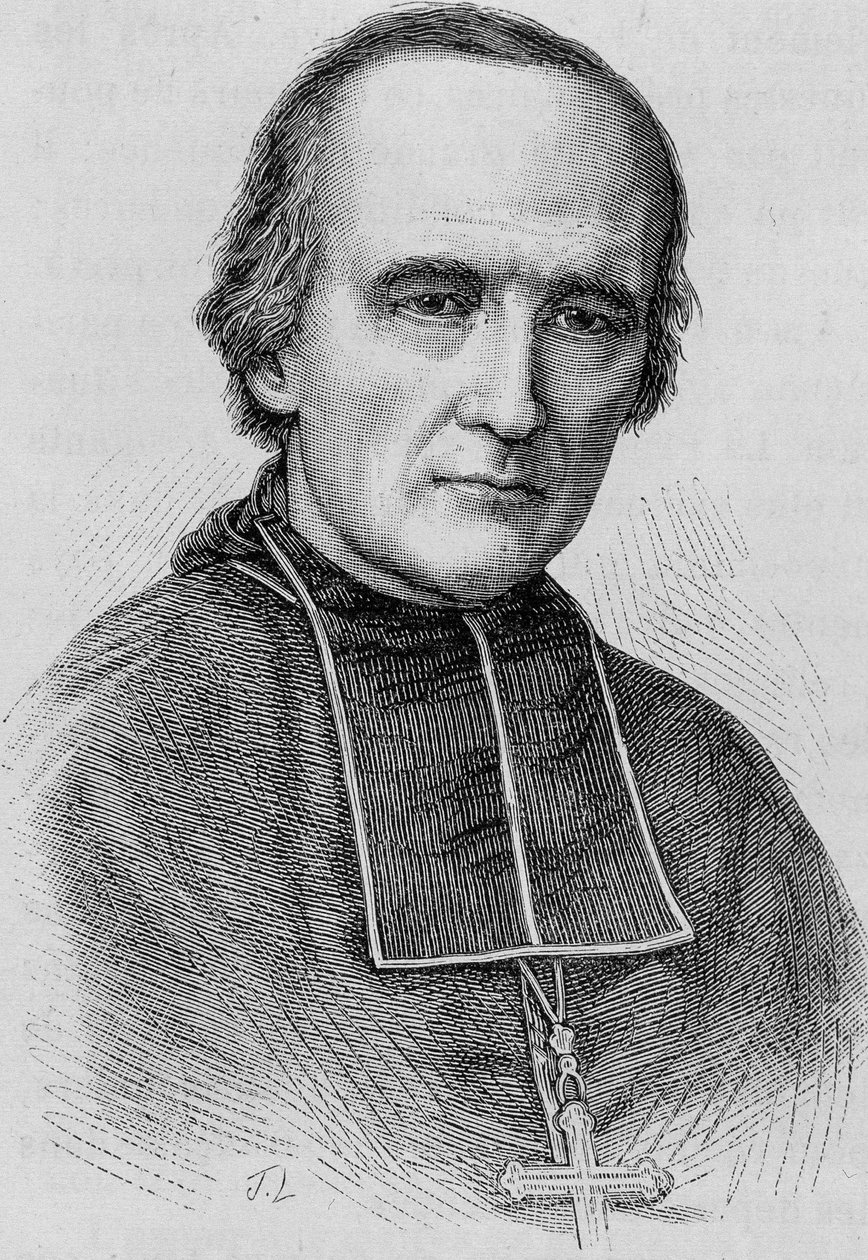 Monsignor Darboy (1813-1871), párizsi érsek portréja. század végi metszet a „Histoire de France”-ban, H. Martin. alkotó: Unknown artist
