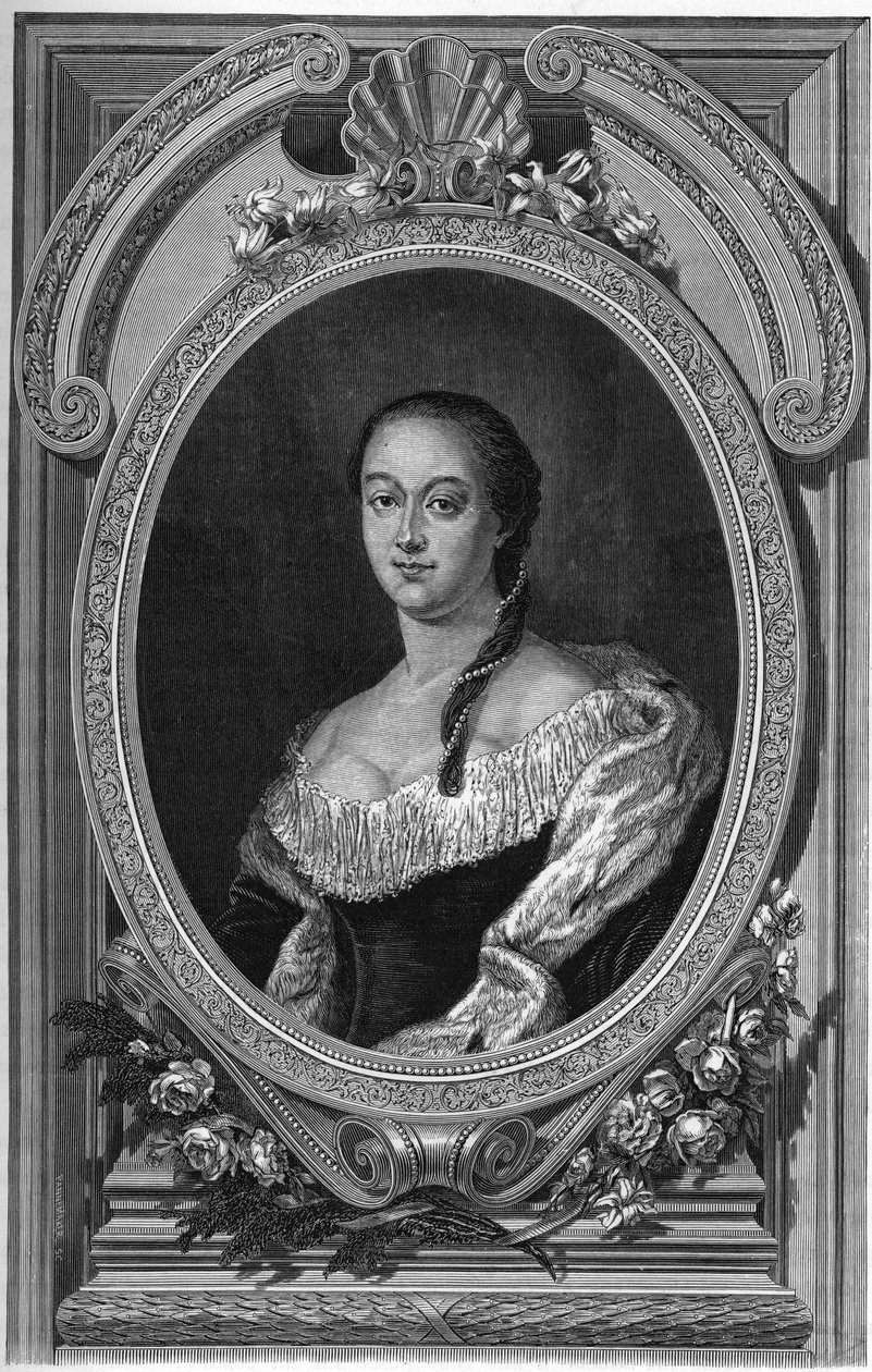 Nathalie (Natalaie) Dolgoruki (1714-1771), Borisz Petrovics Cseremetejev lányának portréja – 1862-es metszet a „A világ királynői” című művében, első íróinktól, Jean Germain Desire ARMENGAUD irányítása alatt megjelent könyv alkotó: Unknown artist