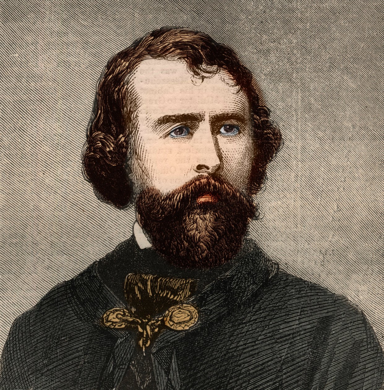 Nathaniel Parker Willis (1806-1867) amerikai író portréja. Metszet az 1858. január 23-i „” The illustrated London News”-ba. alkotó: Unknown artist