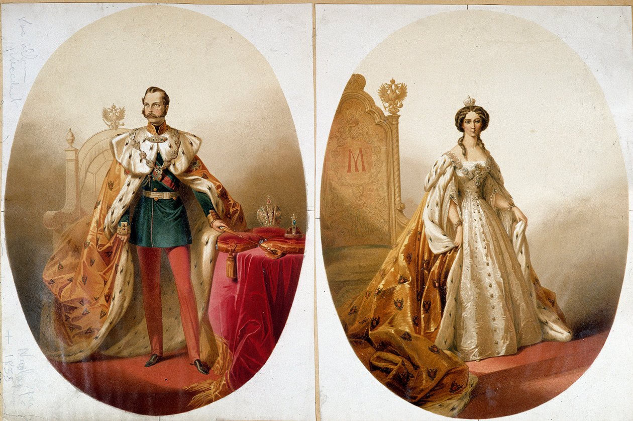 I. Miklós (1796-1855), orosz császár és felesége, Alekszandra Fedorovna portréja alkotó: Unknown artist
