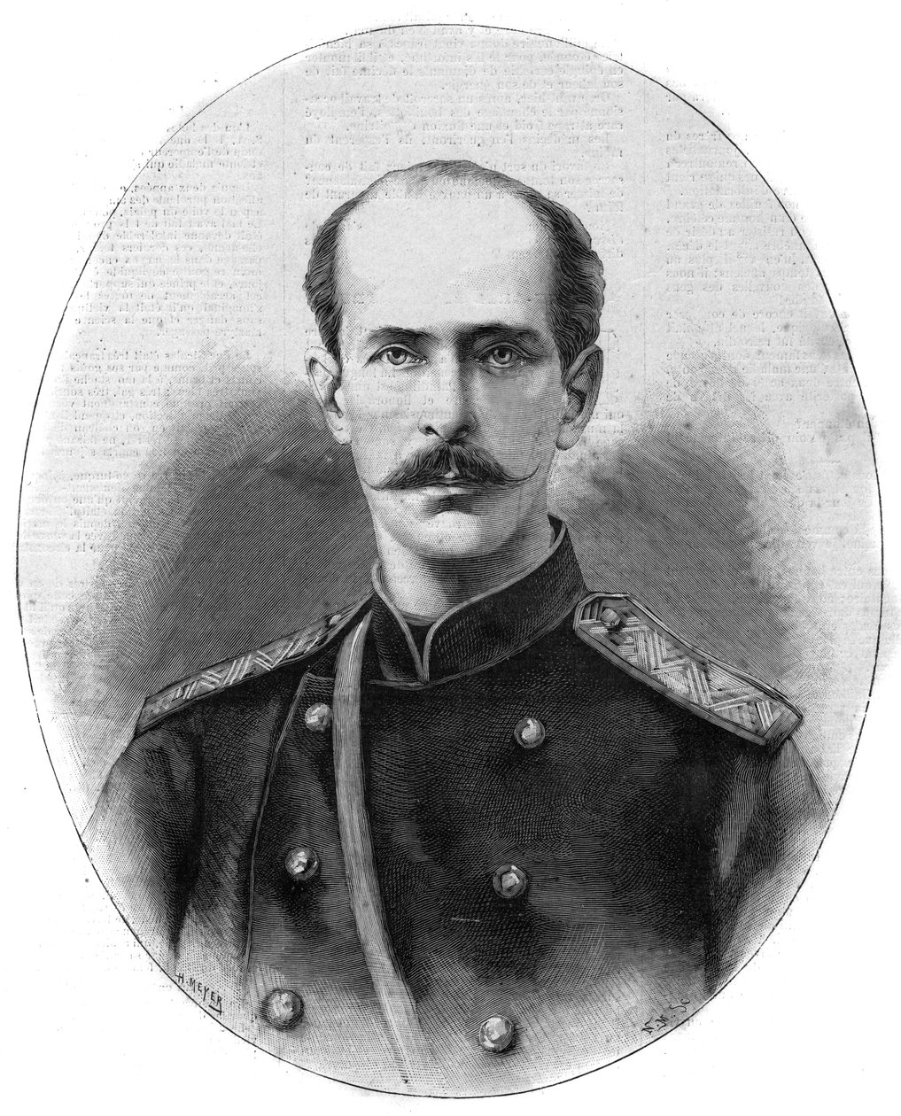 Leuchtenbergi Miklós Maximilianovics, Leuchtenberg hercege és Romanovszkij herceg (1843-1891) portréja – 1891 jeles naplója alkotó: Unknown artist