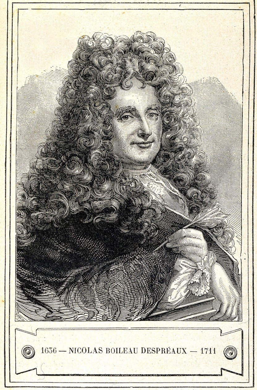 Nicolas Boileau Despreaux (Boileau-Despreaux) (1636 - 1711) portréja, metszet XIX. alkotó: Unknown artist
