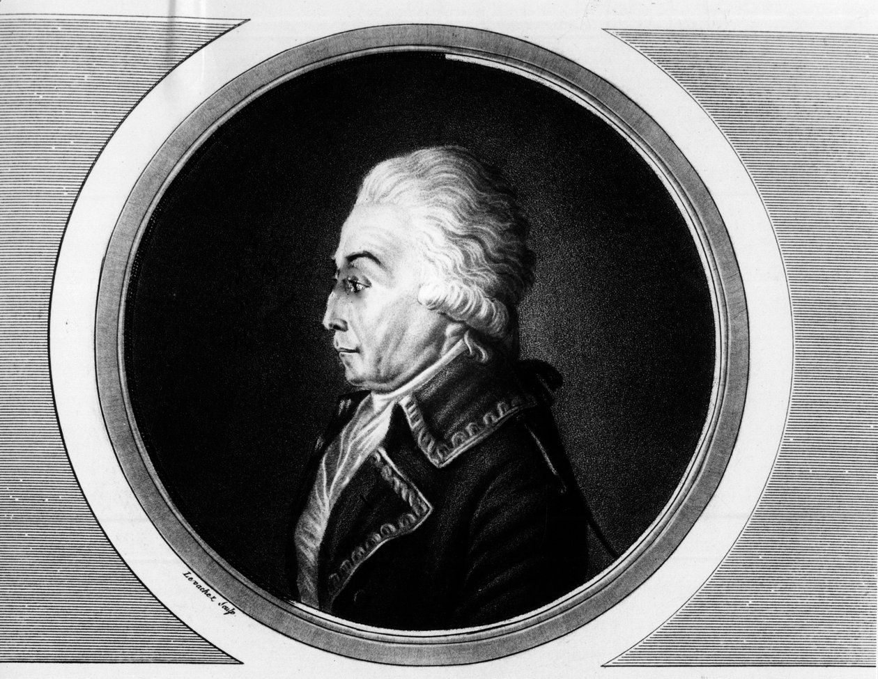 Nicolas Luckner (1722-1794) francia Marechal portréja. Metszet a „” A francia forradalom történelmi festményeinek teljes gyűjteménye, három kötetben.””” 1804. alkotó: Unknown artist