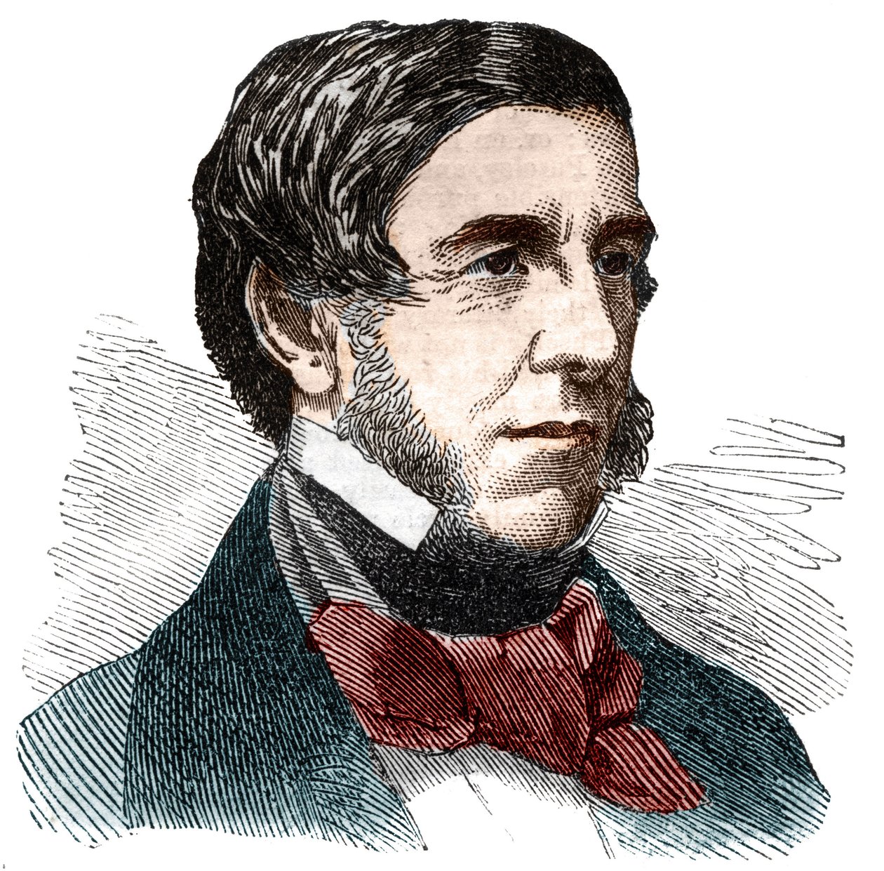 Oliver Wendell Holmes (1809-1894) amerikai író, orvos, esszéista és költő portréja. alkotó: Unknown artist