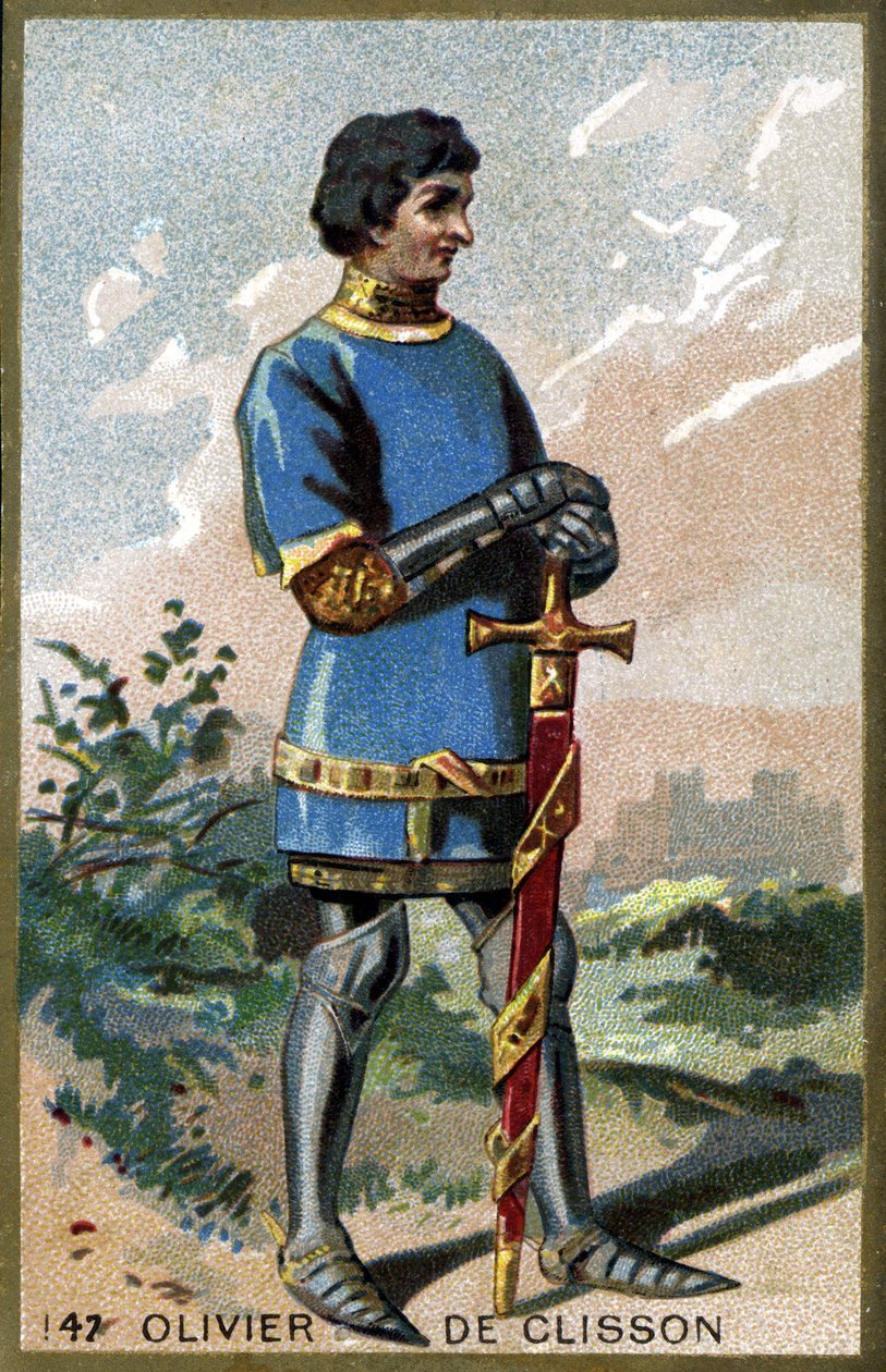 Olivier de Clisson (1336 - 1407) portréja. A 19. század végének kromolitográfiája. alkotó: Unknown artist