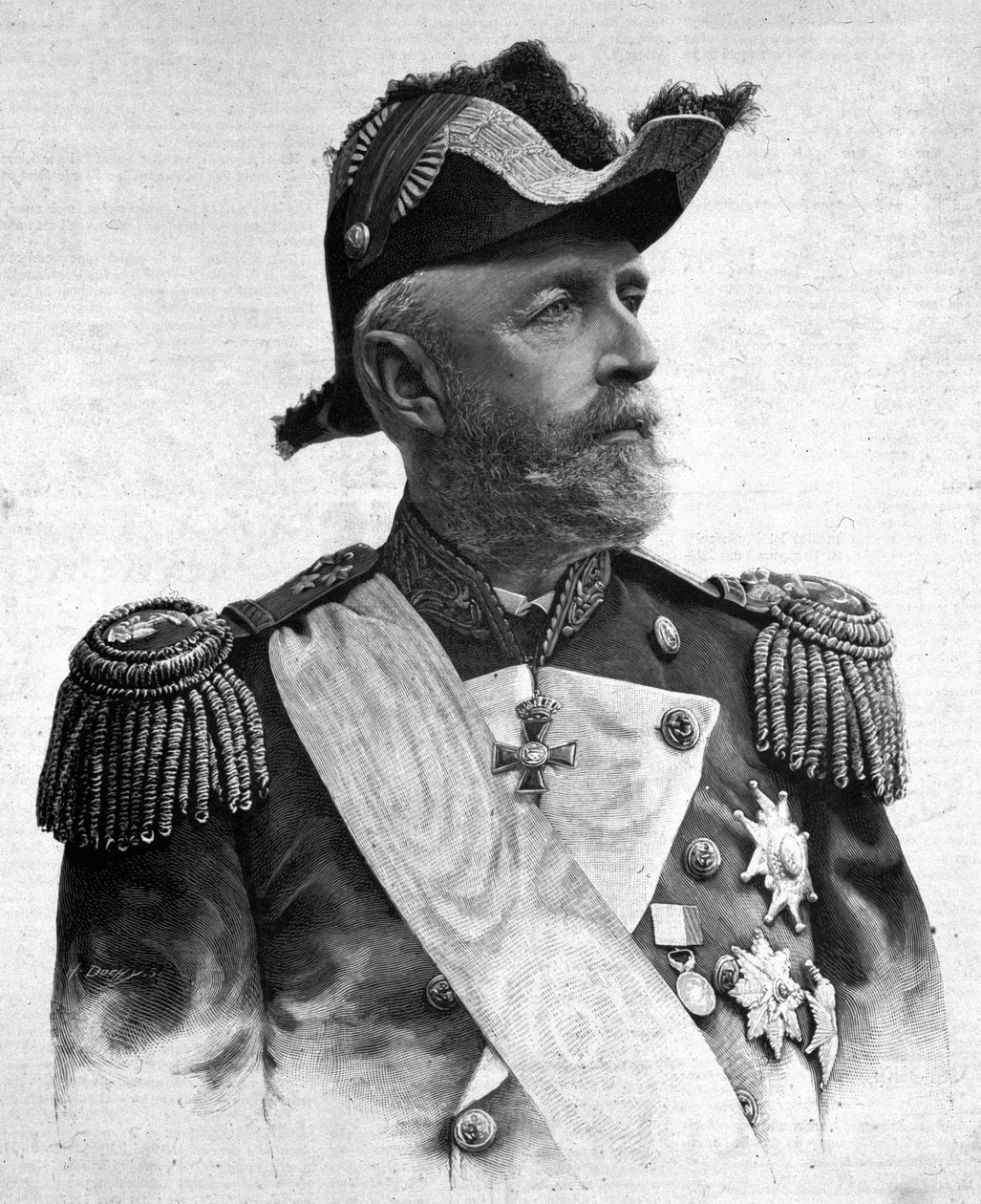 II. Oscar (1829-1907), svéd és norvég király portréja. alkotó: Unknown artist