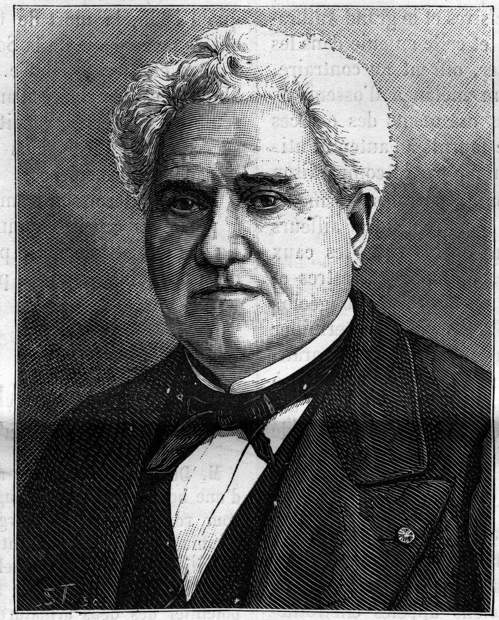 Paul Gervais (1816-1879) francia zoológus és paleontológus portréja. Metszet a "" La Nature"-be alkotó: Unknown artist