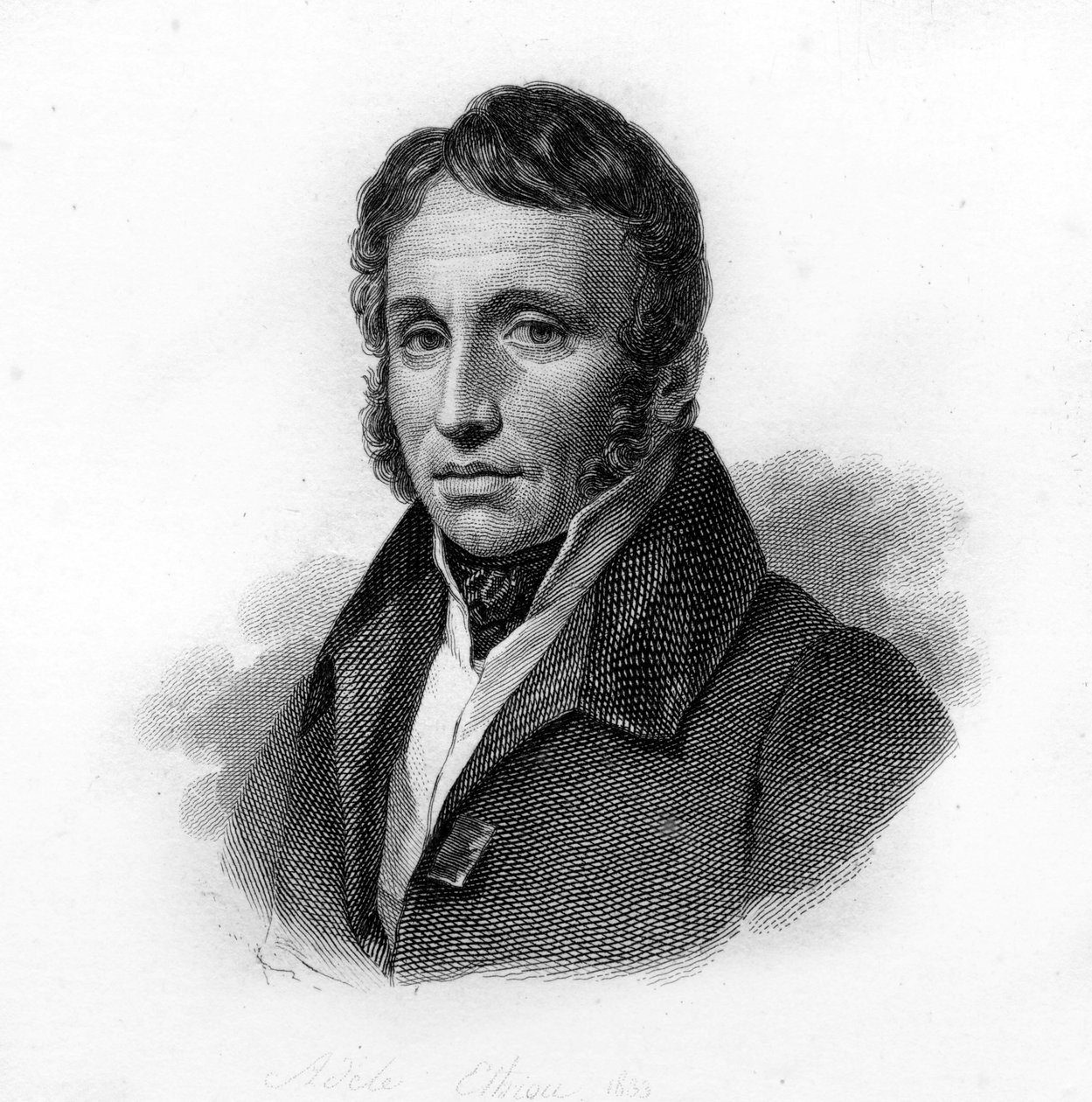 Paul Louis Courier francia pamfletárius és levélíró (1772-1825) portréja, metszet a XIX. alkotó: Unknown artist