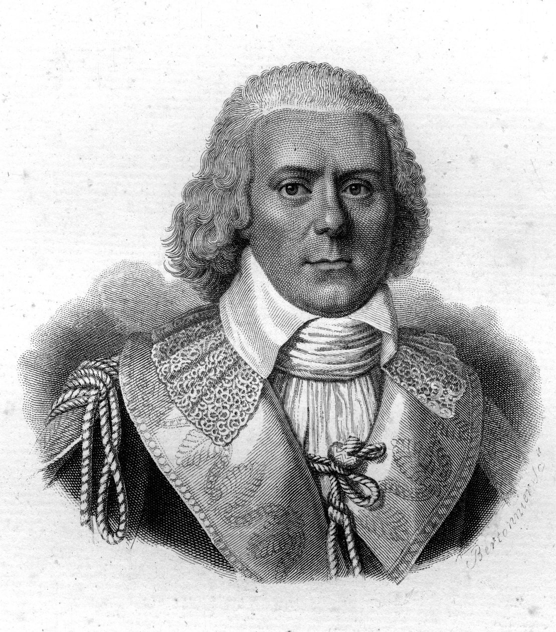 Paul de Barras (1755-1829) francia politikus portréja, metszet a XIX. alkotó: Unknown artist