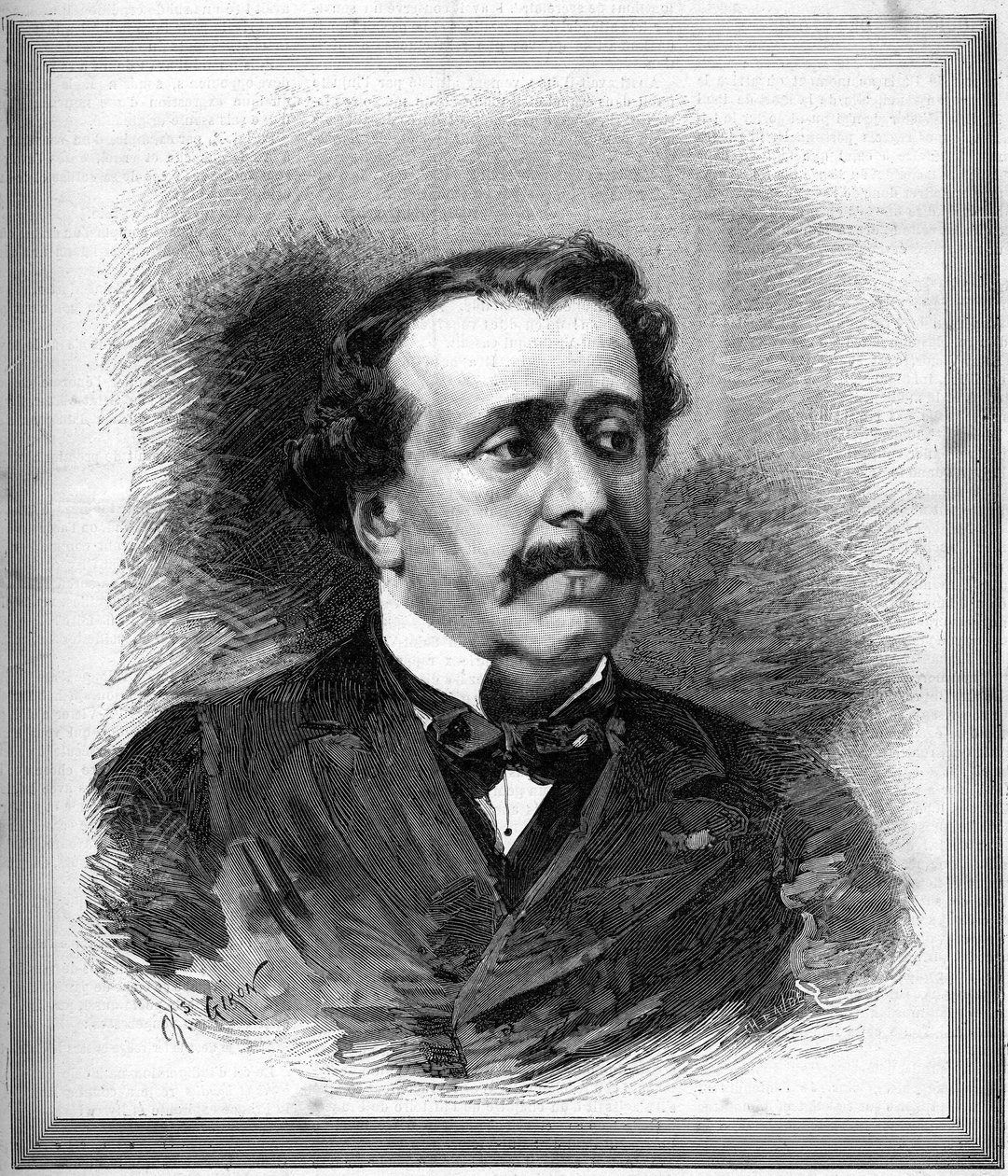 Paul de Saint-Victor (Saint Victor) (1825-1881) francia író portréja. alkotó: Unknown artist