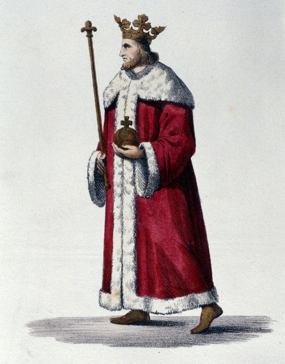 Pepin, a rövid (714-768) francia király néven ismert III. Pepin portréja. alkotó: Unknown artist