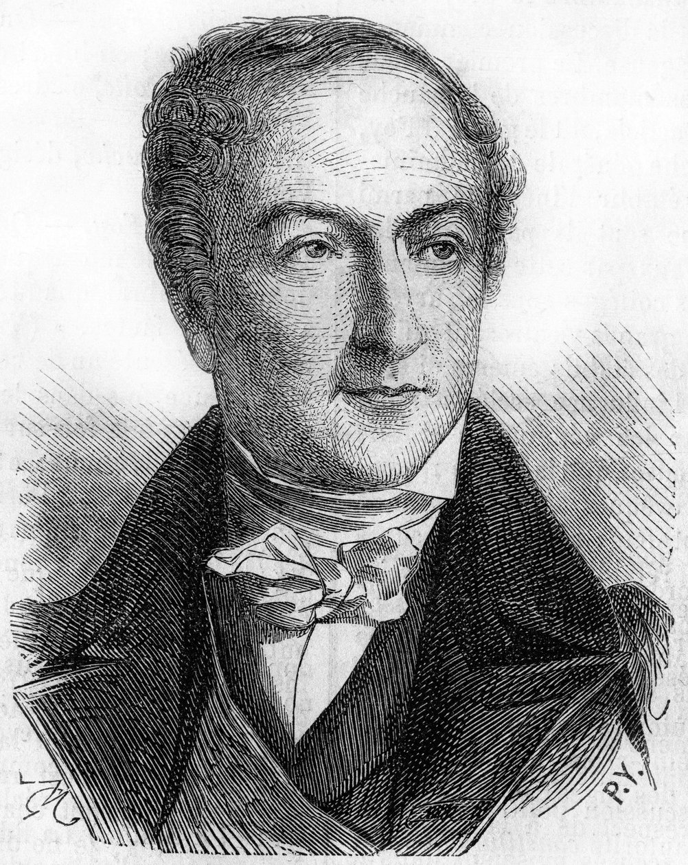 Peyronnet (vagy Peyronet) francia politikus (1778-1854) portréja. alkotó: Unknown artist