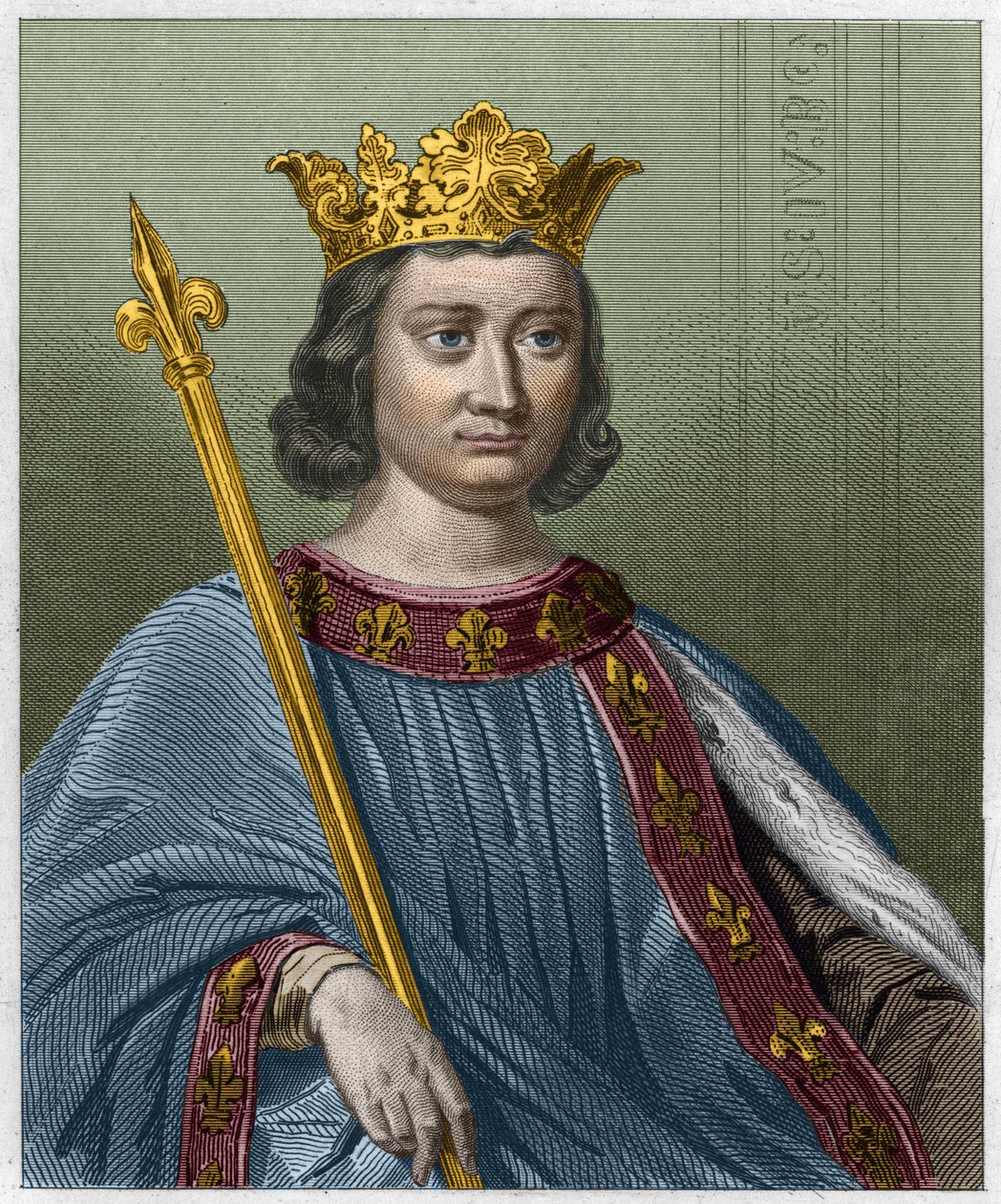 IV. Fülöp francia király portréja – Lavallee „” Histoire des Francais” című művében, metszet, sd. alkotó: Unknown artist
