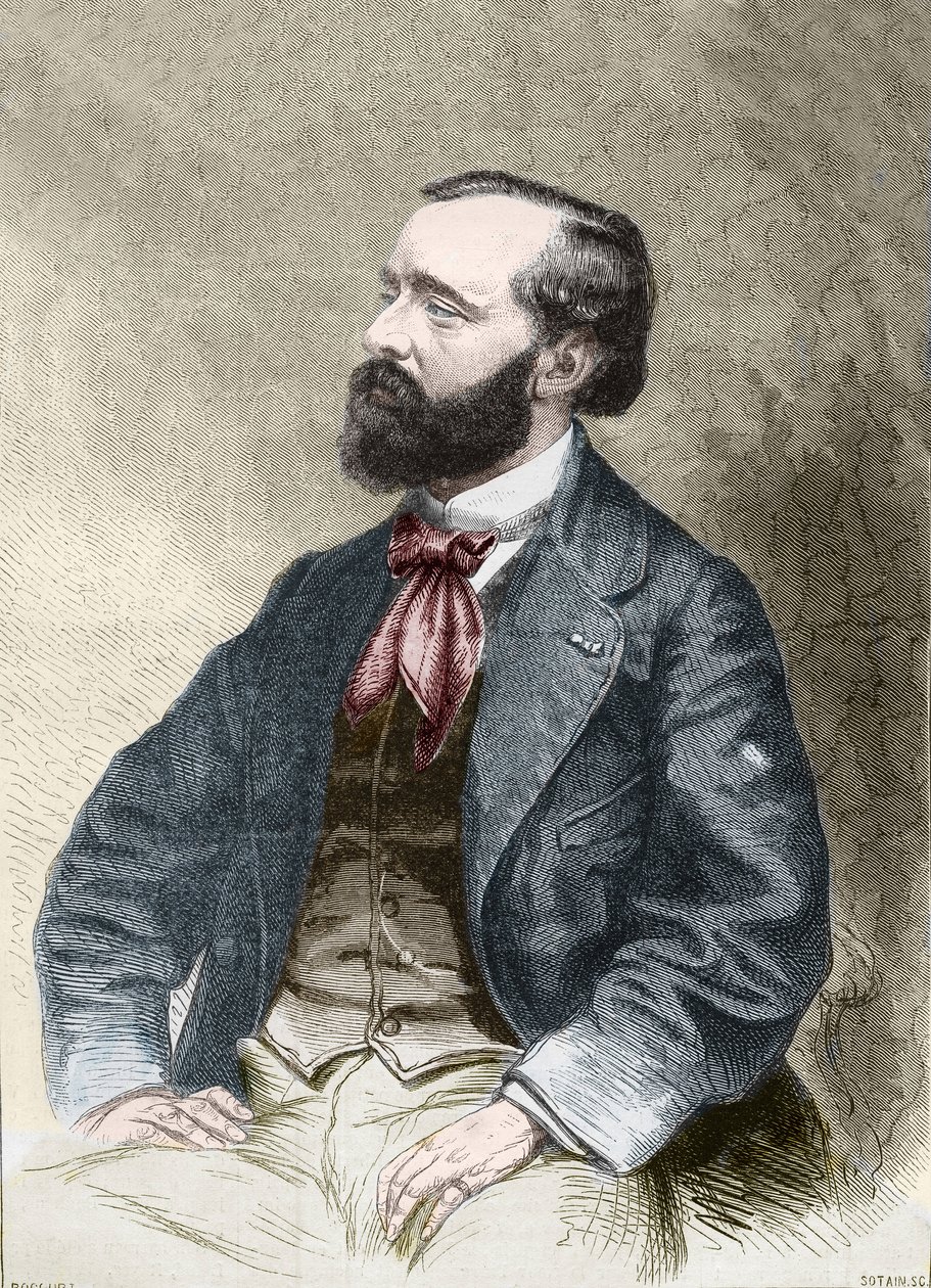 Pierre Alexix Ponson du Terrail író, folietonista portréja 1829-1871. alkotó: Unknown artist