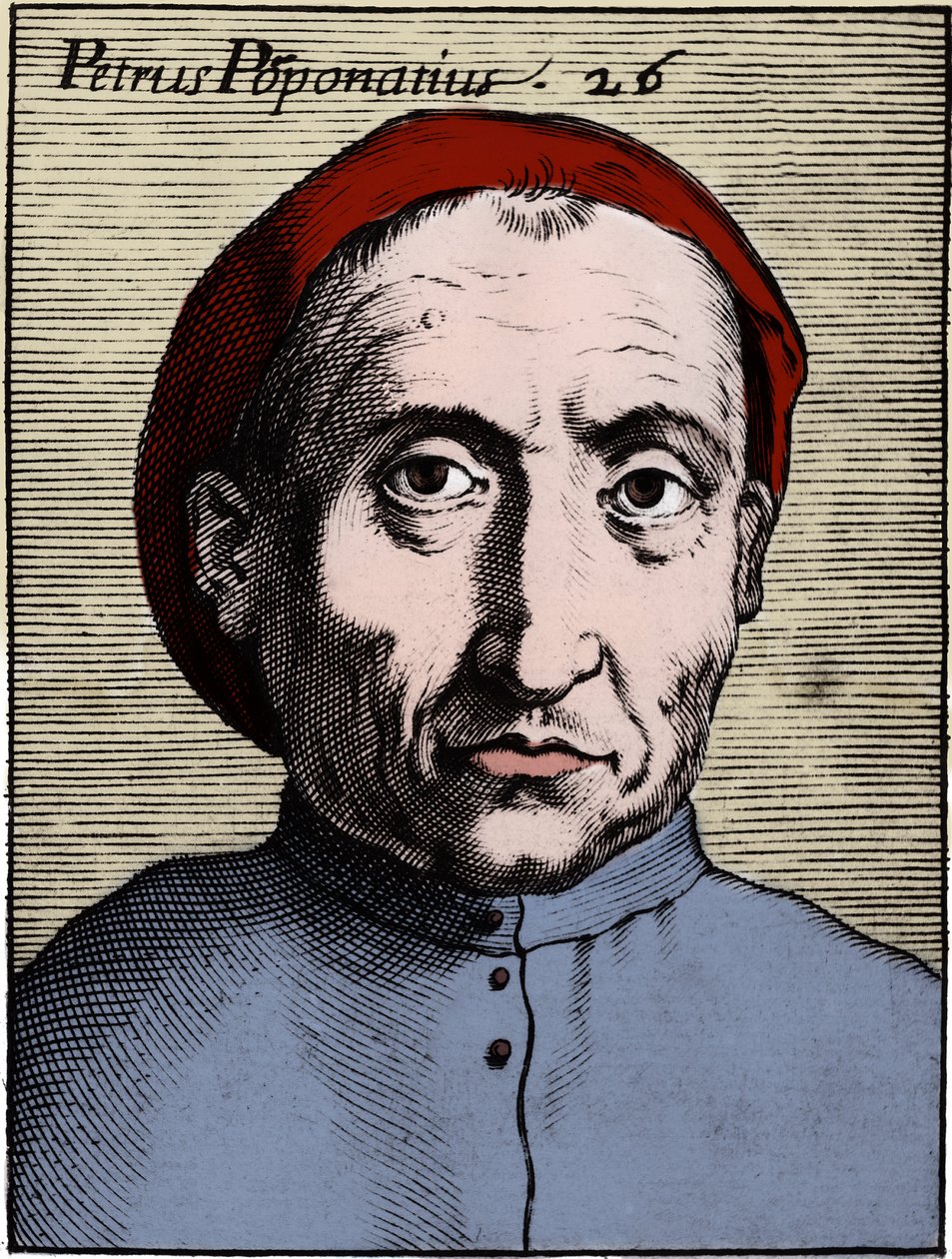 Pietro Pomponazzi (1462-1525) portréja (Pomponace) (Petrus Pomponatius) olasz filozófus. alkotó: Unknown artist