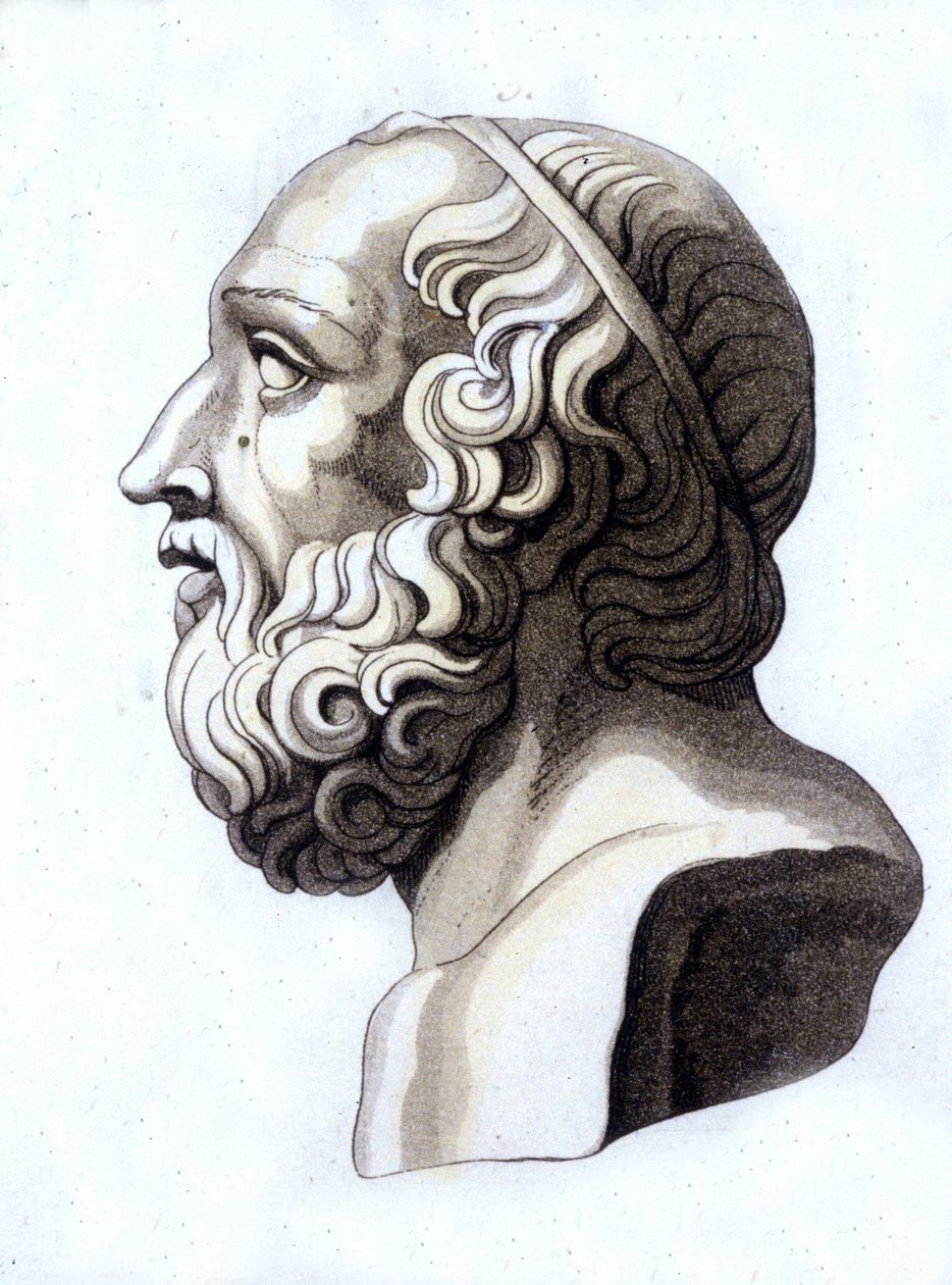 Platón portréja (-428; -348). alkotó: Unknown artist