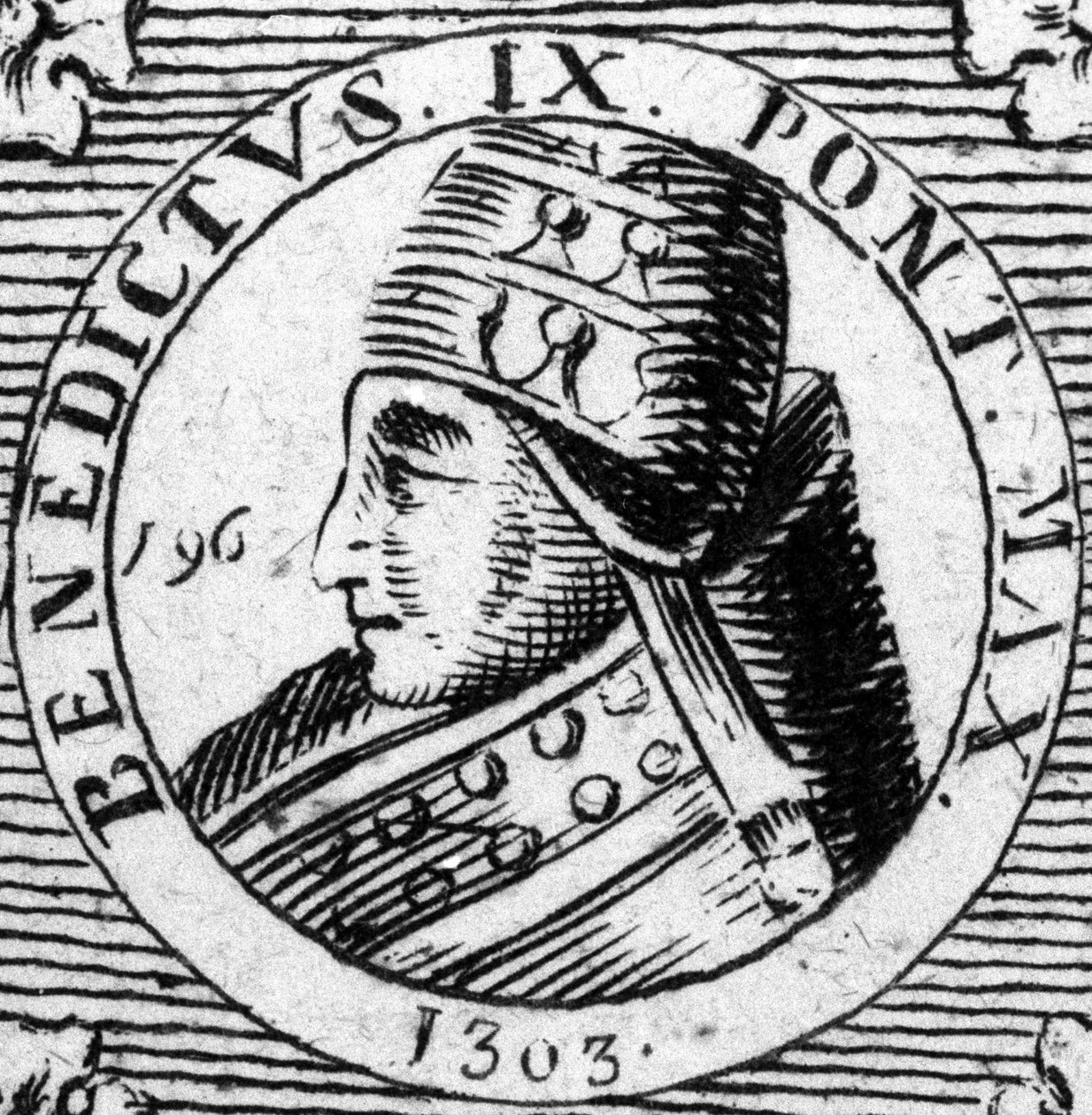 IX. Benedek pápa vagy 9. Benedek portréja. alkotó: Unknown artist