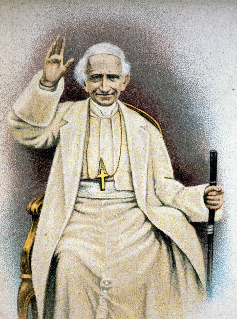 Leó pápa portréja XIII. Kromolitográfia. alkotó: Unknown artist