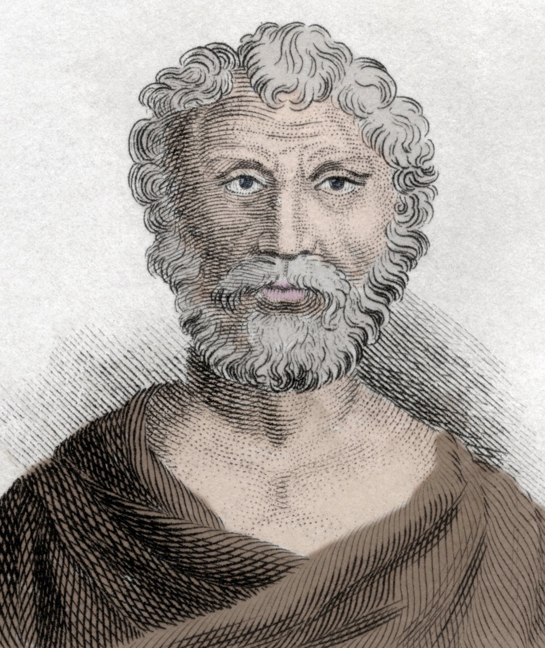 Quintus Junius Rusticus (kb. 100-170 körül), sztoicista filozófus portréja. századi metszet. alkotó: Unknown artist