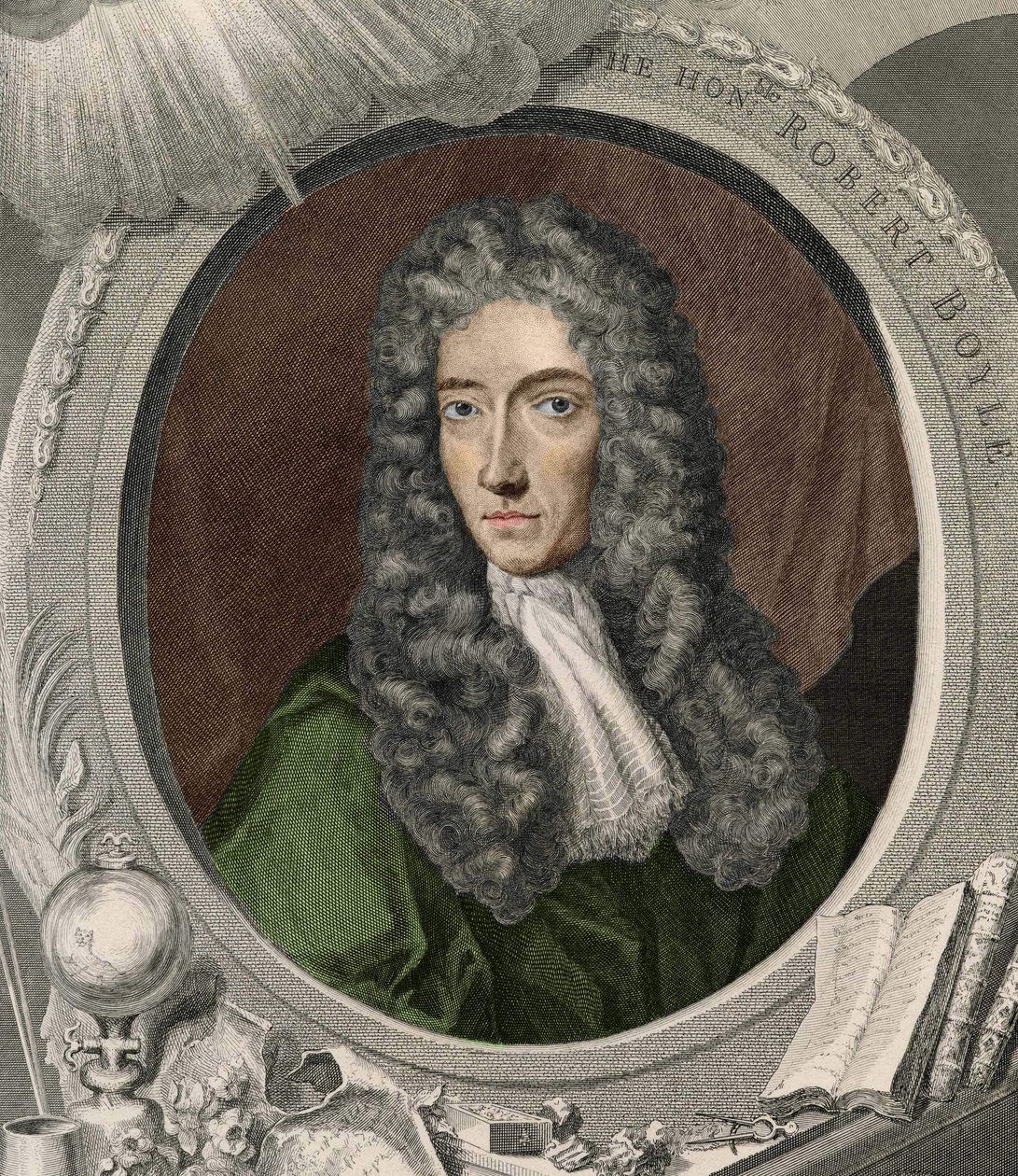 Robert Boyle (1627-1691) ír fizikus és vegyész portréja. alkotó: Unknown artist