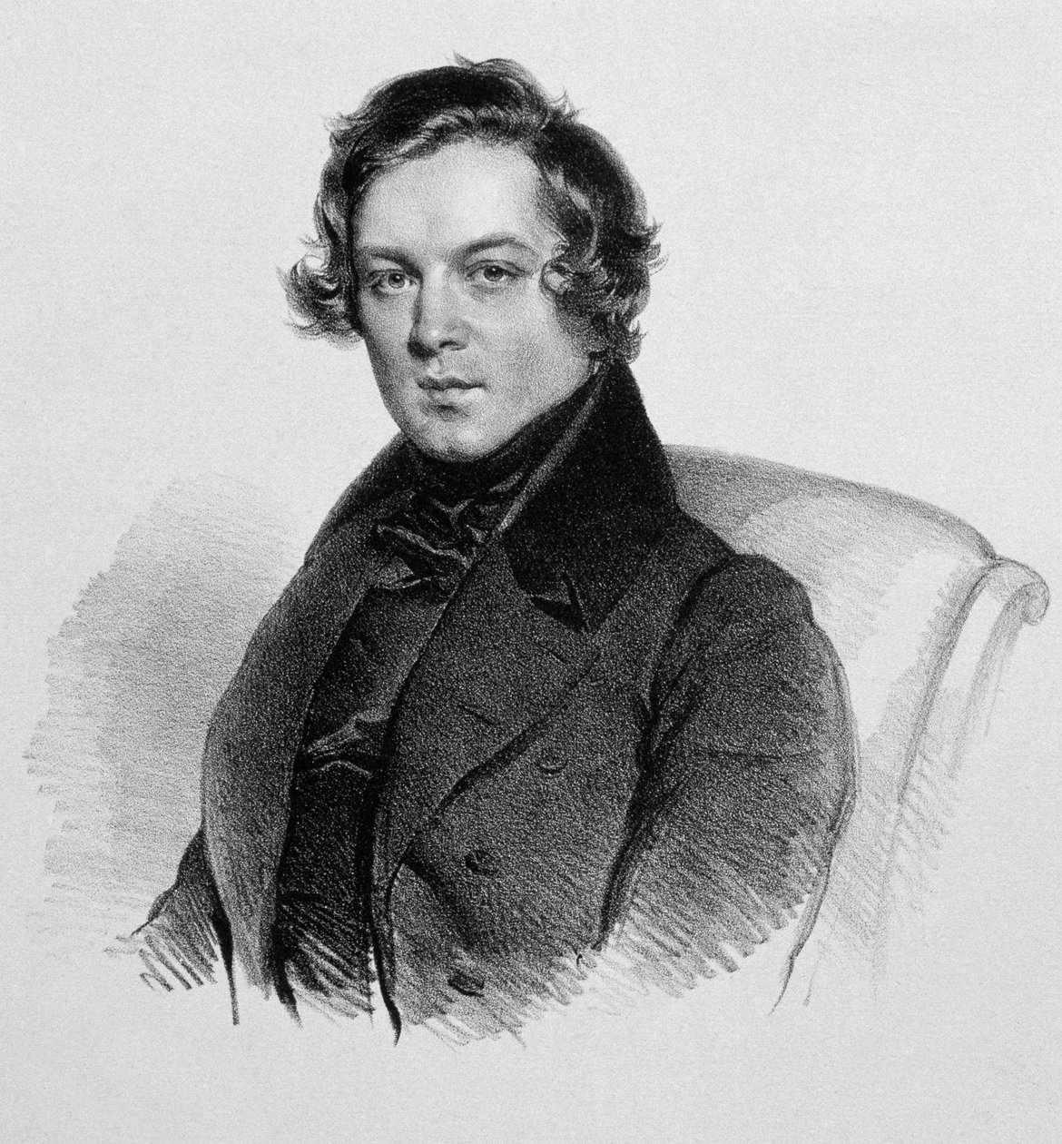 Robert Schumann (1810-1856) német zeneszerző portréja. alkotó: Unknown artist