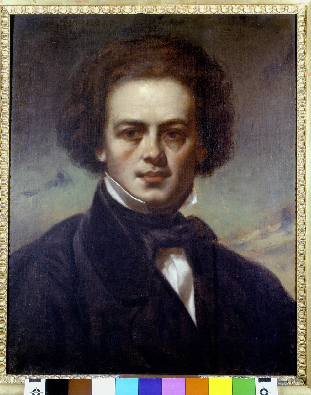 Robert Schumann (1810-1856) német zeneszerző portréja. Névtelen festmény 1840 körül. Museo Teatrale alla Scala. alkotó: Unknown artist