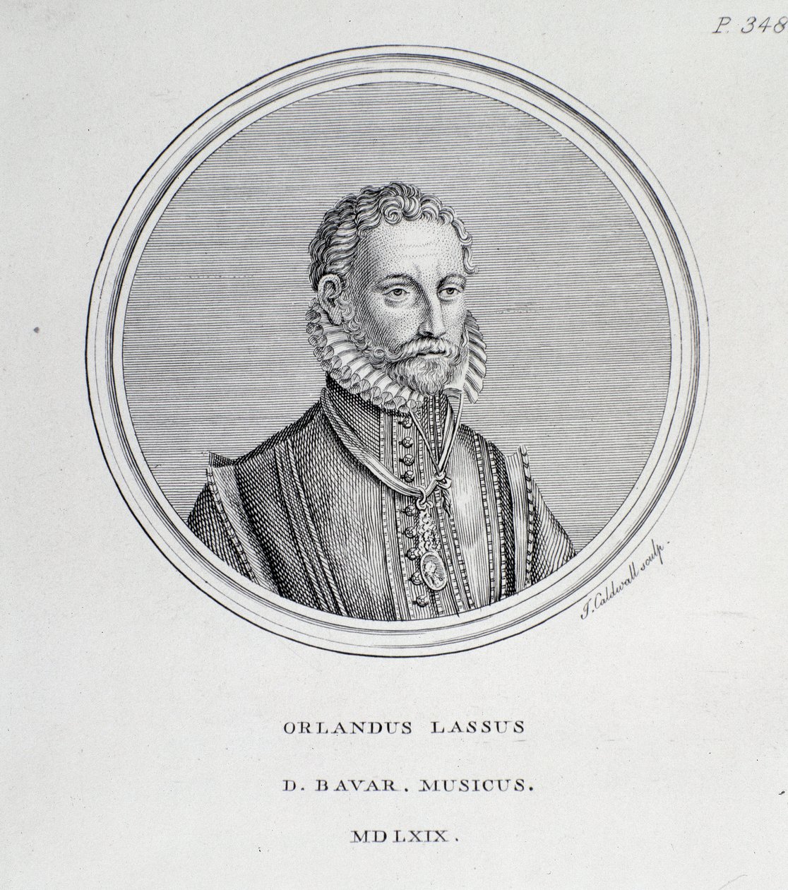 Roland de Lassus portréja (metszet alkotó: Unknown artist