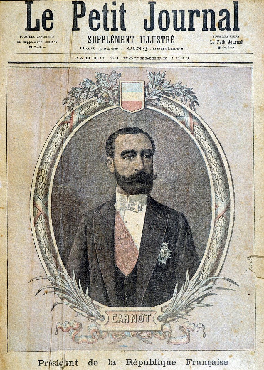 Sadi Carnot portréja – borító „The Petity Journal”” 1890.11.29. alkotó: Unknown artist