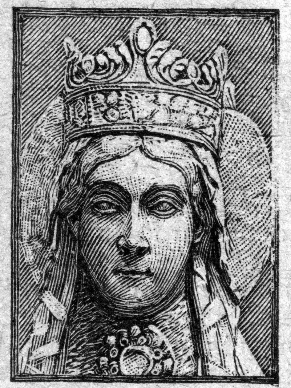 Szent Klotild nő portréja, Clovis 1. sz. (470-548). alkotó: Unknown artist