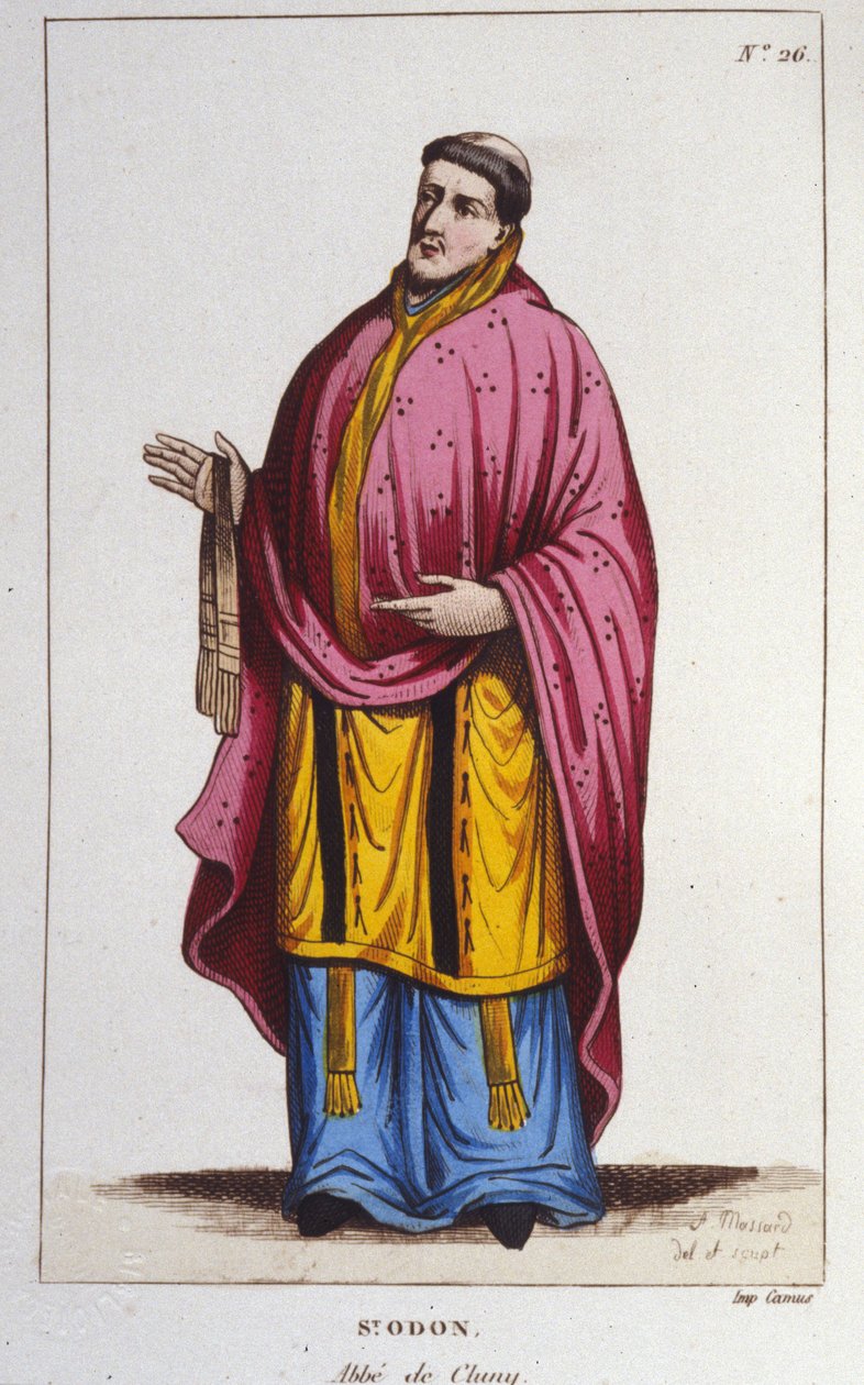 Saint Odon de Cluny portréja, metszet 1830-ból alkotó: Unknown artist