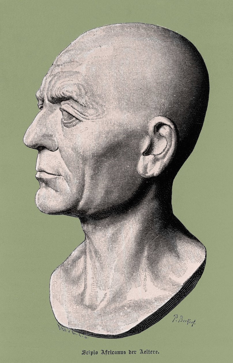 Scipio afrikai, tábornok és római államférfi portréja (Kr. e. 235-183). alkotó: Unknown artist