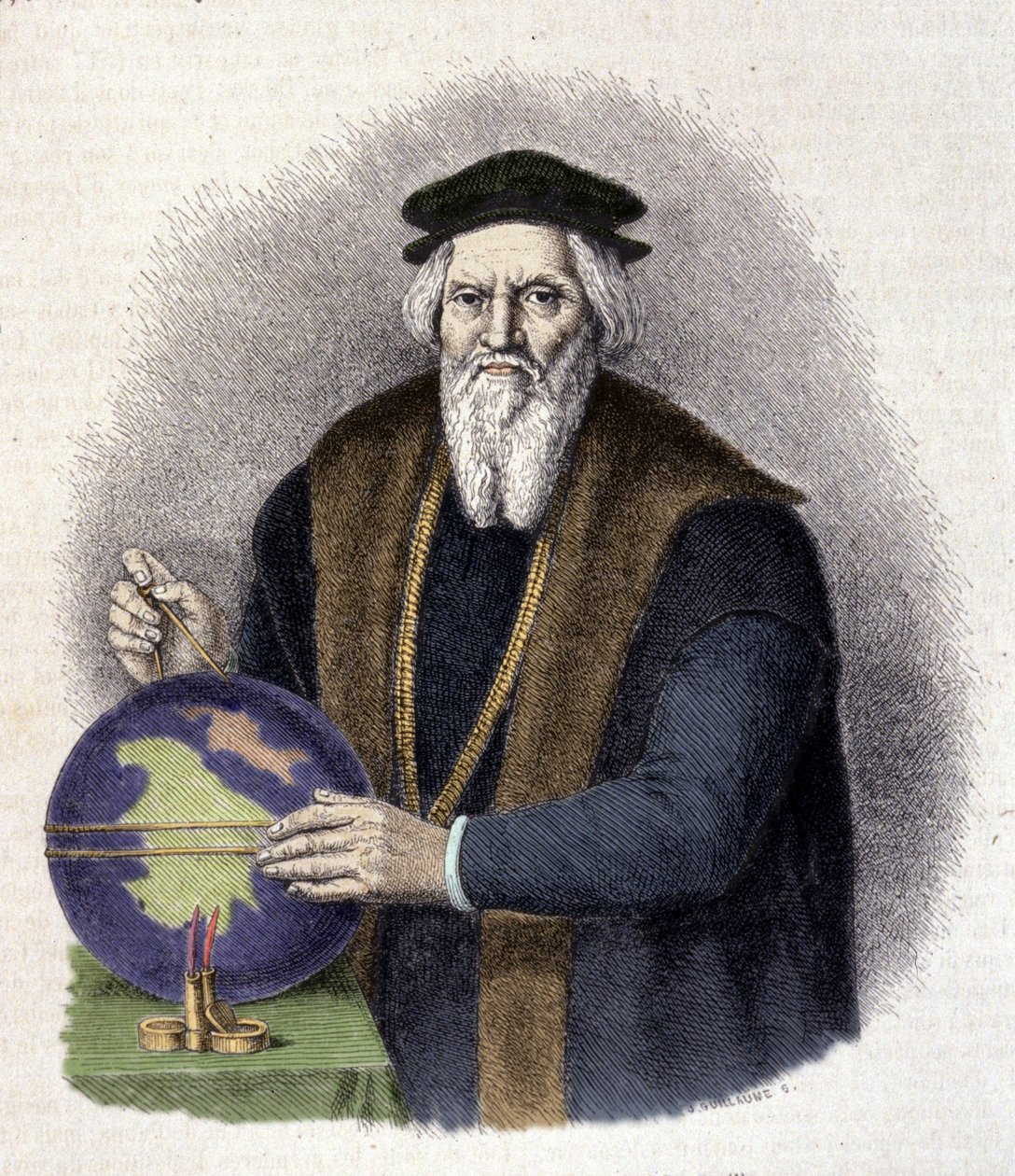 Sebastien Cabot (1476-1557) olasz navigátor portréja. (Sebastiano Caboto). alkotó: Unknown artist