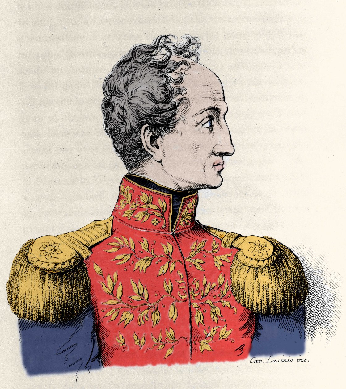 Simon Bolivar (1783-1830), tábornok és dél-amerikai államférfi portréja. alkotó: Unknown artist